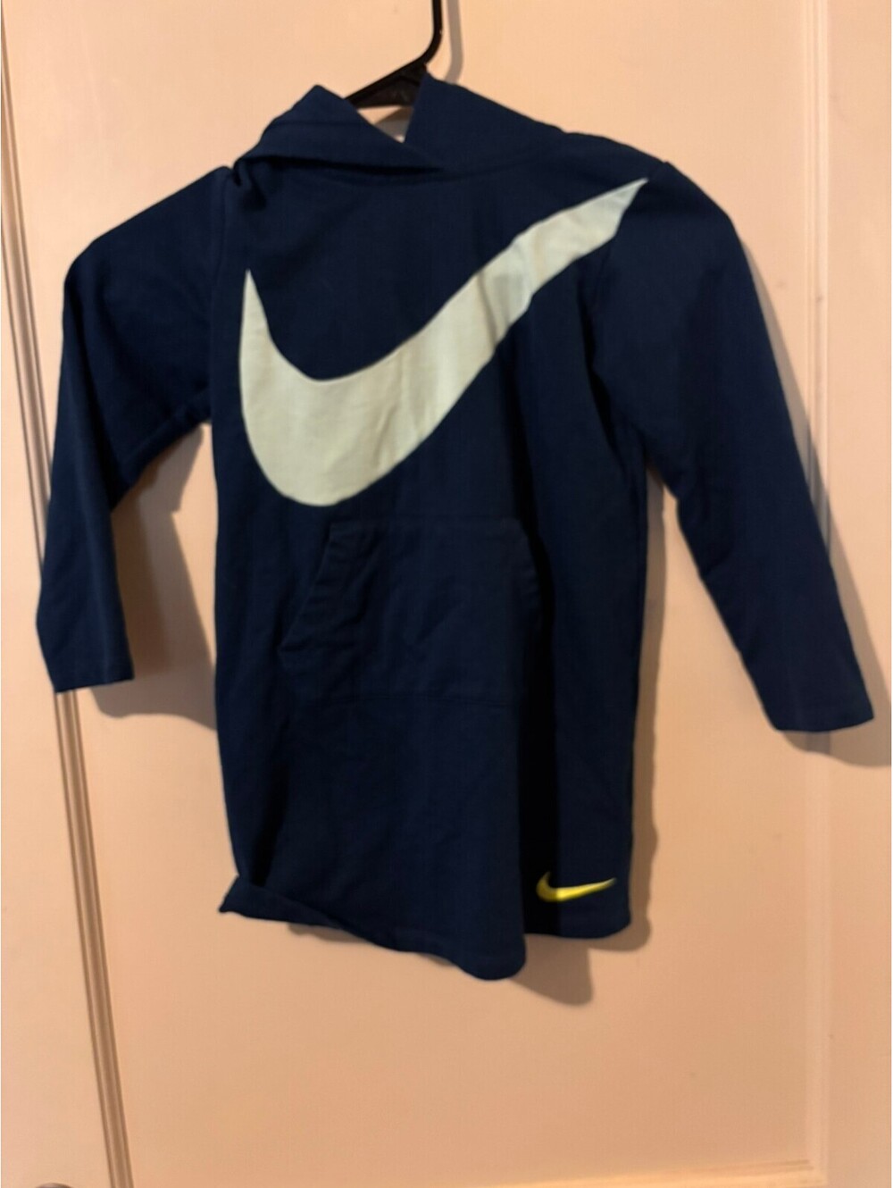 Nike Blue Hooded Long Sleeve Top Small